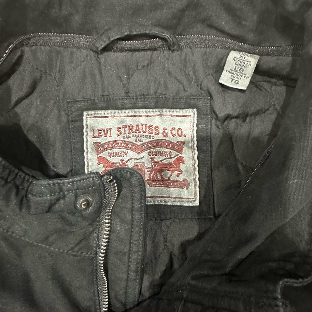 Levi’s Black Military-Style M65 Utility Jacket – Size XL - Picture 4 of 4